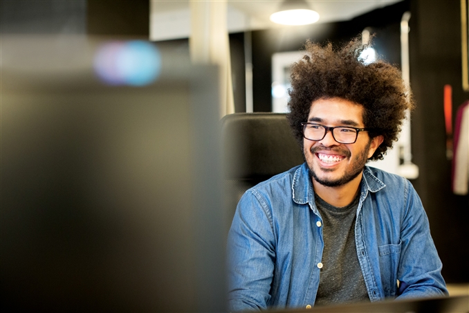 Professional Male at Computer